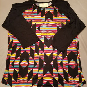 Lularoe Randy Baseball Tee - Size: 2XL
